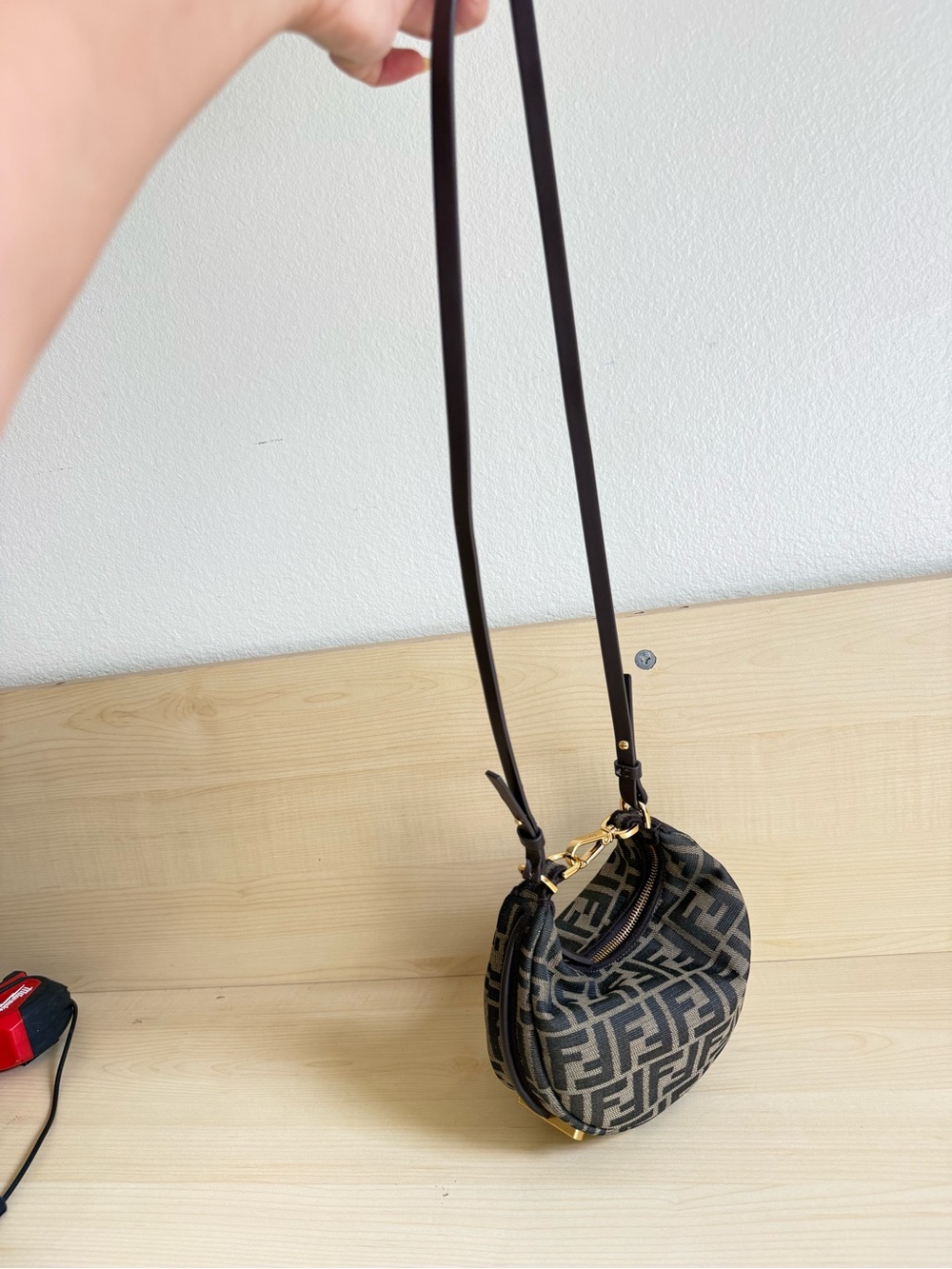 Fendi Zucca Chef Hobo Bag Crossbody Black & Brown - Picture 6 of 9